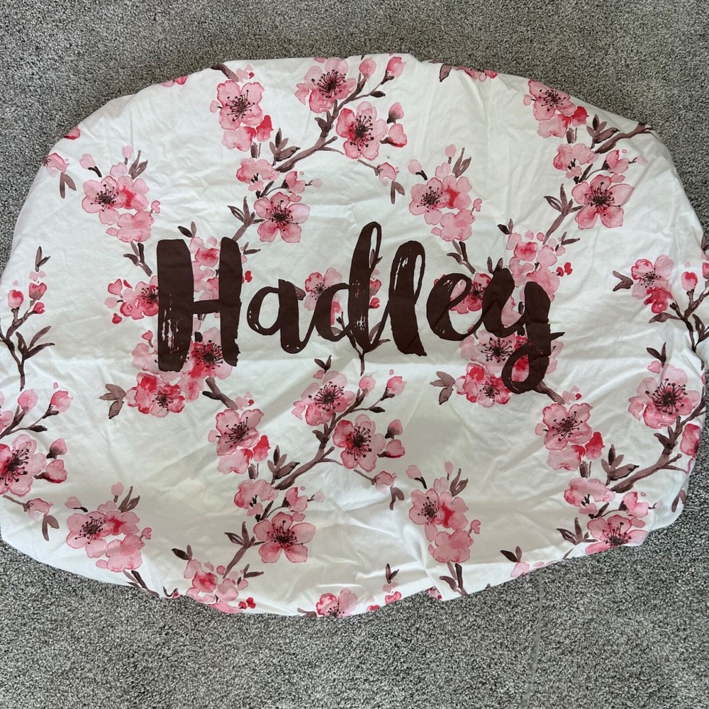 MINI CRIB SHEET‎ customized name "Hadley" with flower design, never used